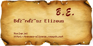 Bánász Elizeus névjegykártya